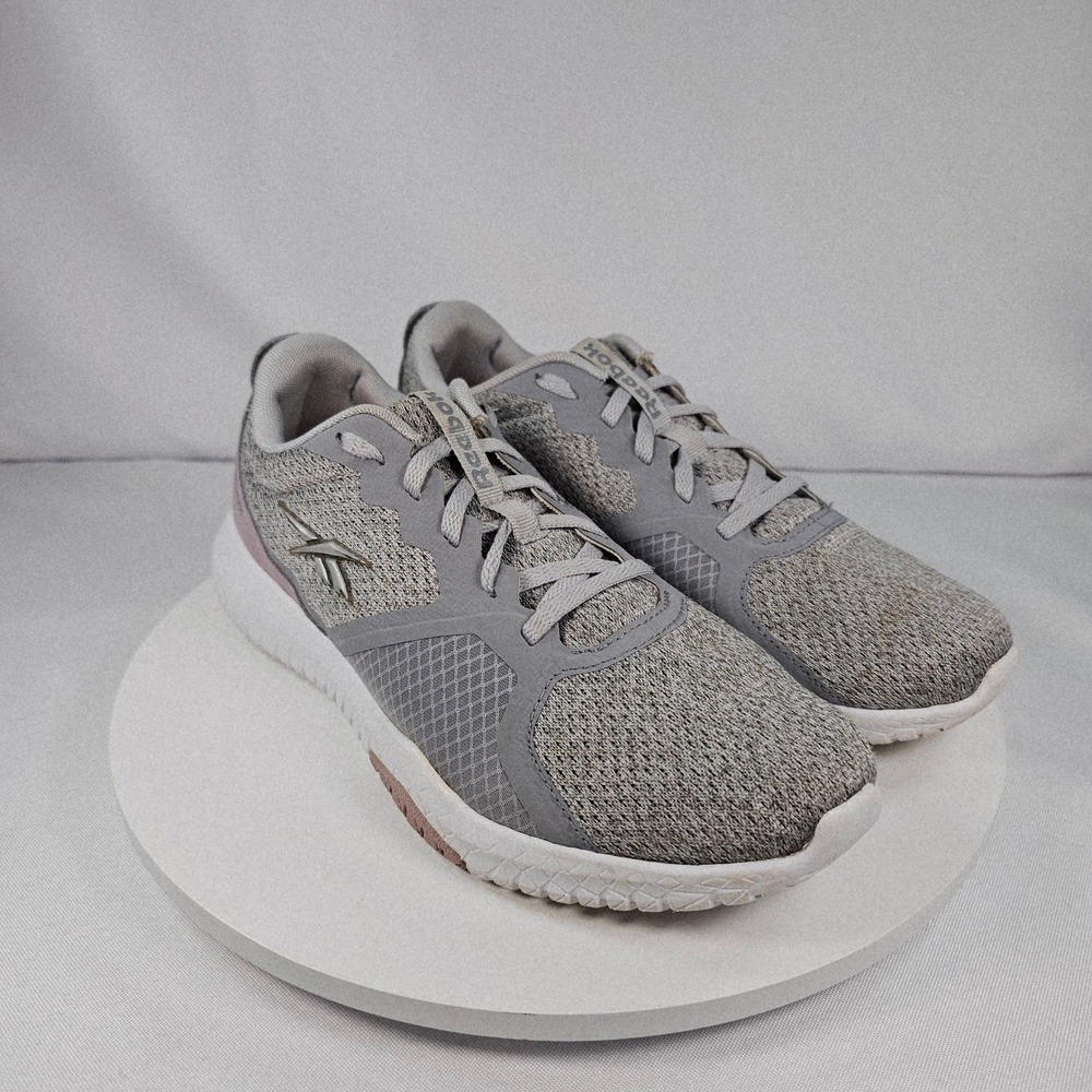 Reebok Flexagon Women's Gray‎ Pink Athletic Running Shoes Size 7.5